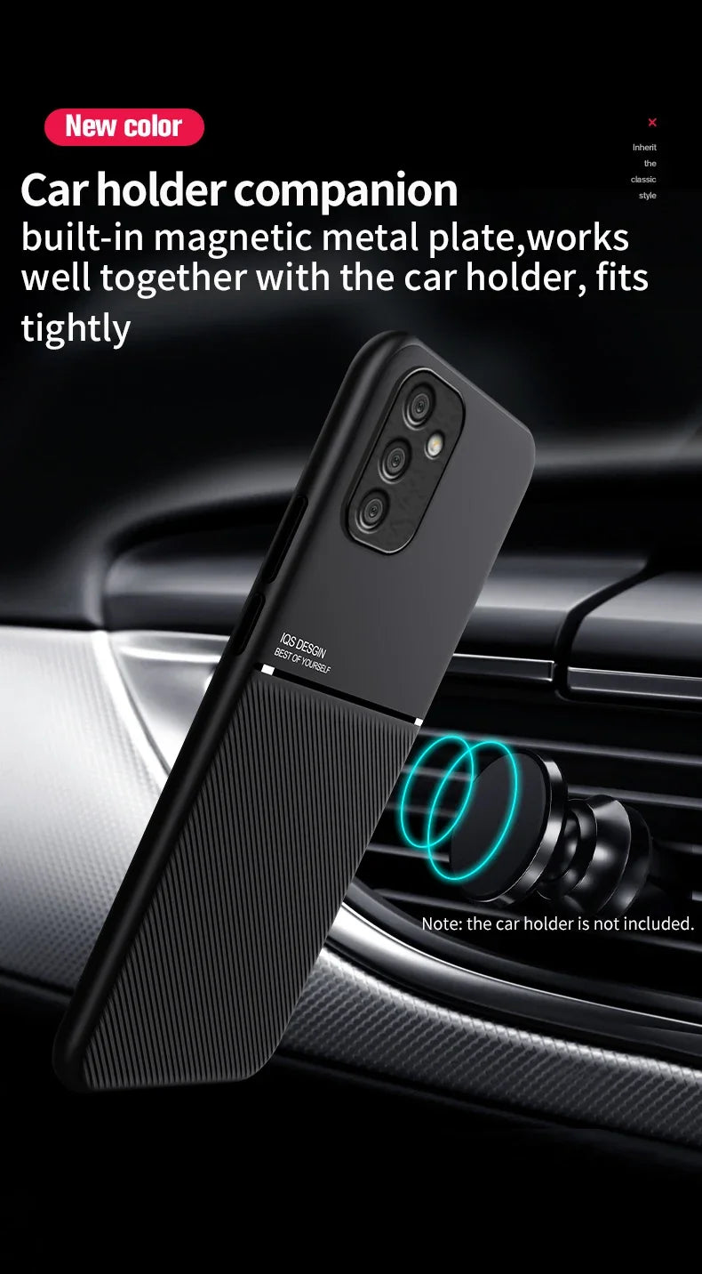For Samsung Galaxy A70 Case Magnetic Car Holder Phone Cases Samsung A50 A20 A30 A50S A10S Shockproof Soft PU Leather Back Cover