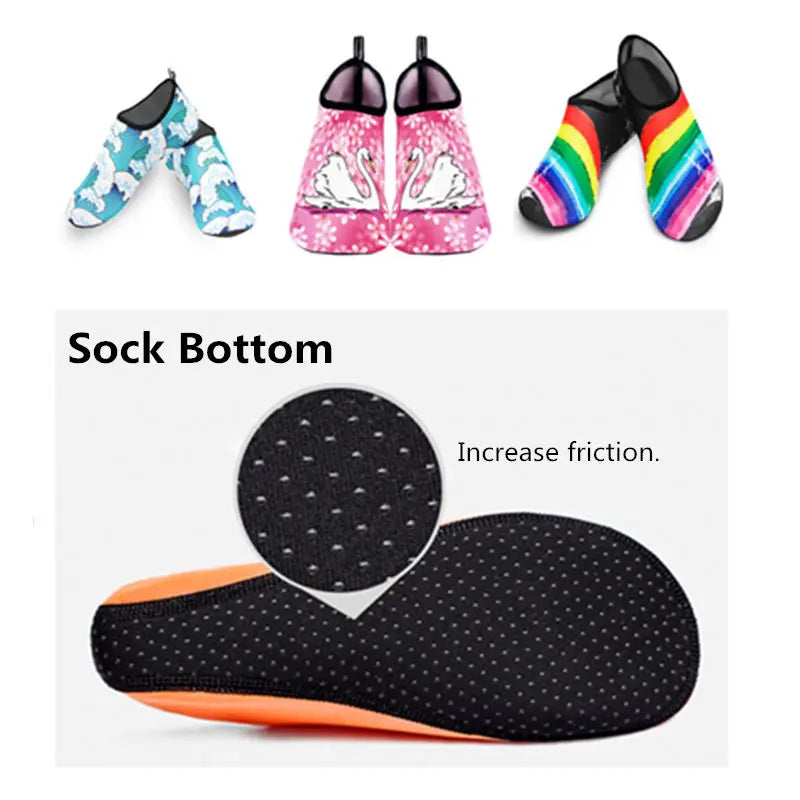Unisex Water Shoes Swimming Diving Socks Summer Aqua Beach Sandal Flat Shoe Seaside Non-Slip Sneaker Socks Slipper for Men Women