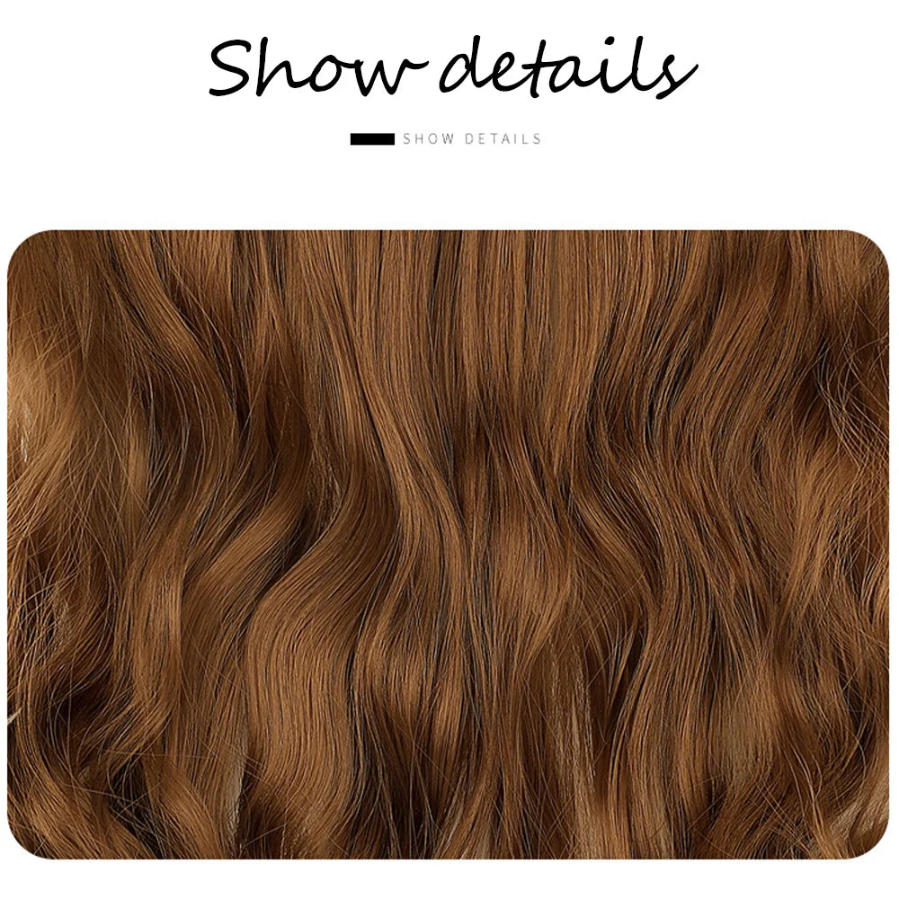 No Clip Synthetic Wave Hair Extensions Invisible Curly wig Accessorie Hairpieces Heat Resistant Long Hair For Women Hairextens