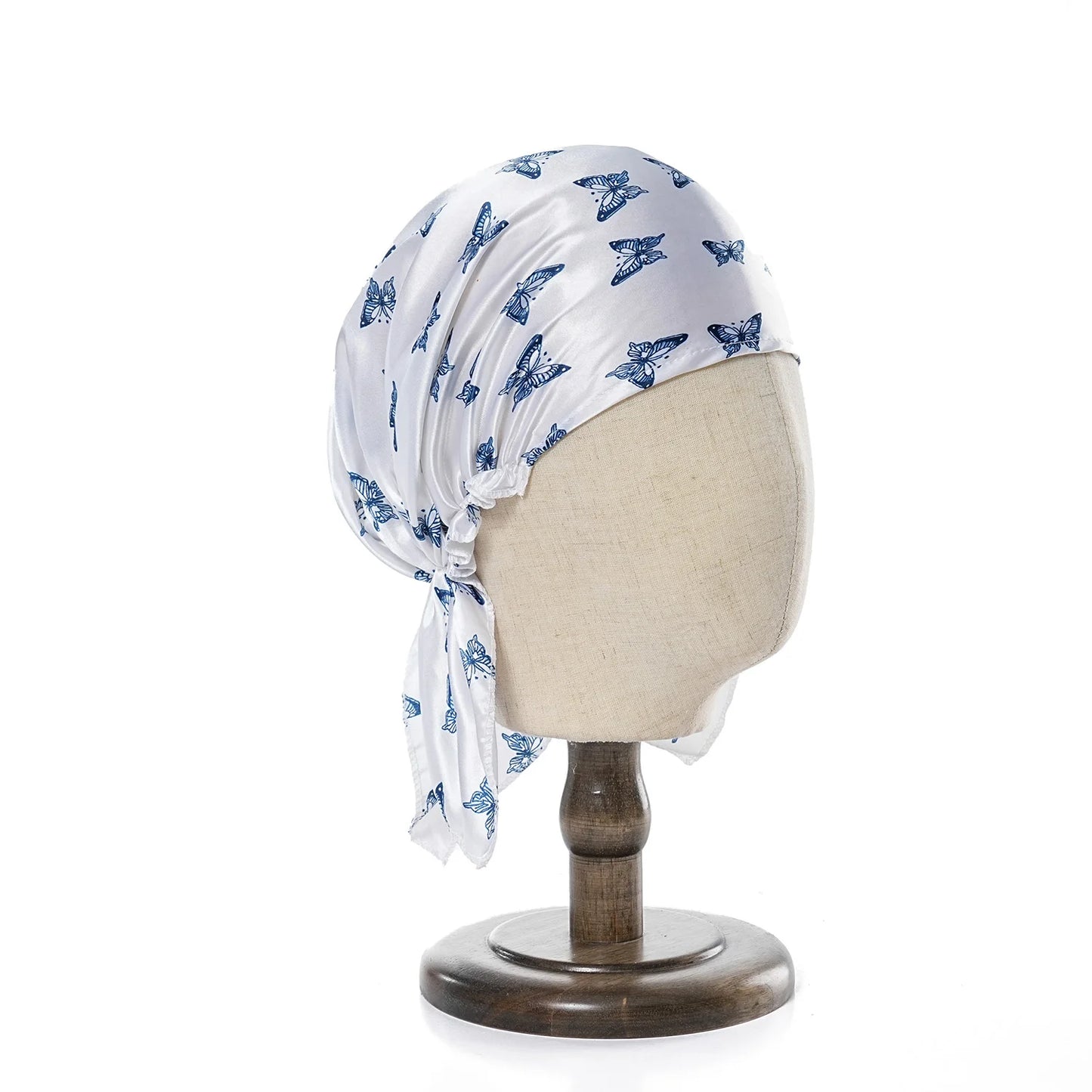 New Women Luxury Satin Sleeping Bonnets Night Sleep Caps Ladies Headwrap Printed Stretch Beanie Cap Hair Care Head Cover