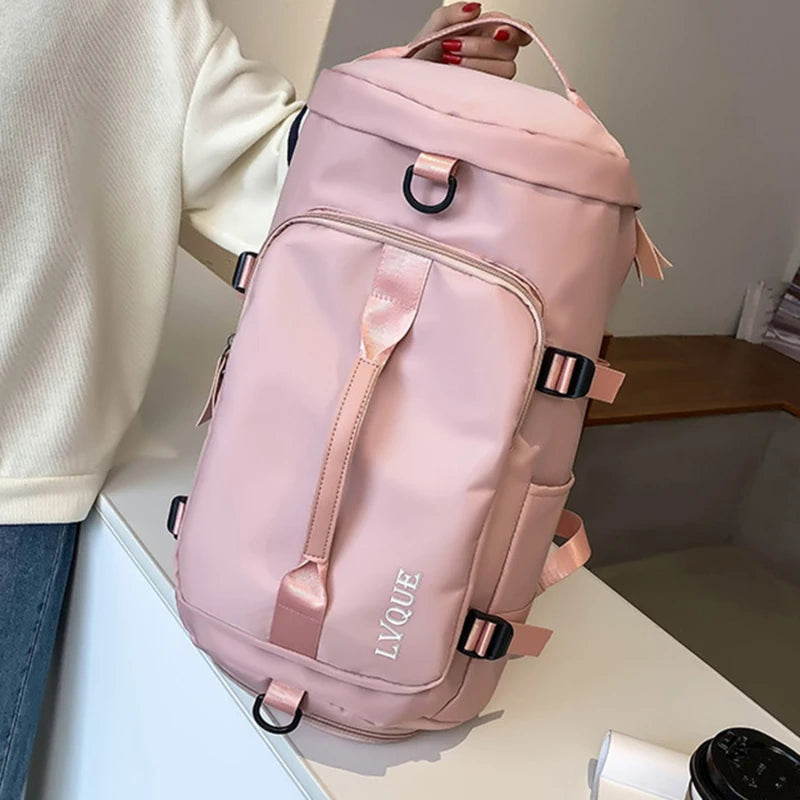 Women Large Travel Backpacks Waterproof Stylish Casual Daypack Bags with Luggage Strap Backpack Ladies Sports Yoga Luggage Bags