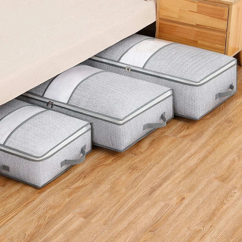 Large Bed Bottom Storage Box Foldable Clothing Quilt Storage Bag Household Moisture Bedroom Clothes Storage Bags Organizing Bags