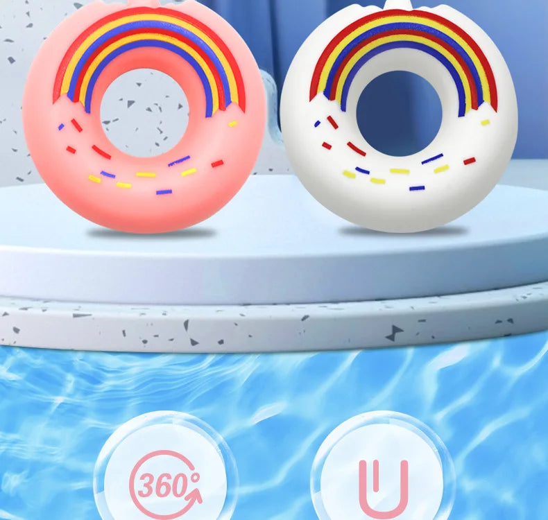 Children 360 Degree Doughnut Manual Toothbrush Kids Silicone U-shaped Tooth Brush Cartoon Gift For 2-6-12 Years Old