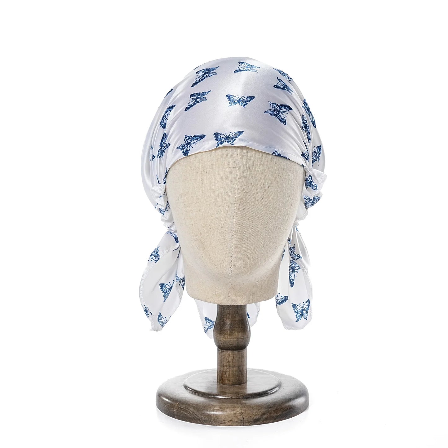 New Women Luxury Satin Sleeping Bonnets Night Sleep Caps Ladies Headwrap Printed Stretch Beanie Cap Hair Care Head Cover