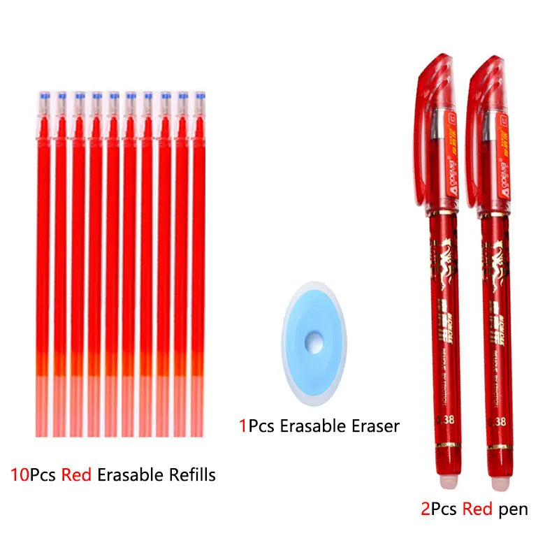 Erasable Gel Pen Set Ballpoint Pens Rod 0.5mm Refills Muti-Colors ink Washable Handle Stationery School Office Writing Supplies