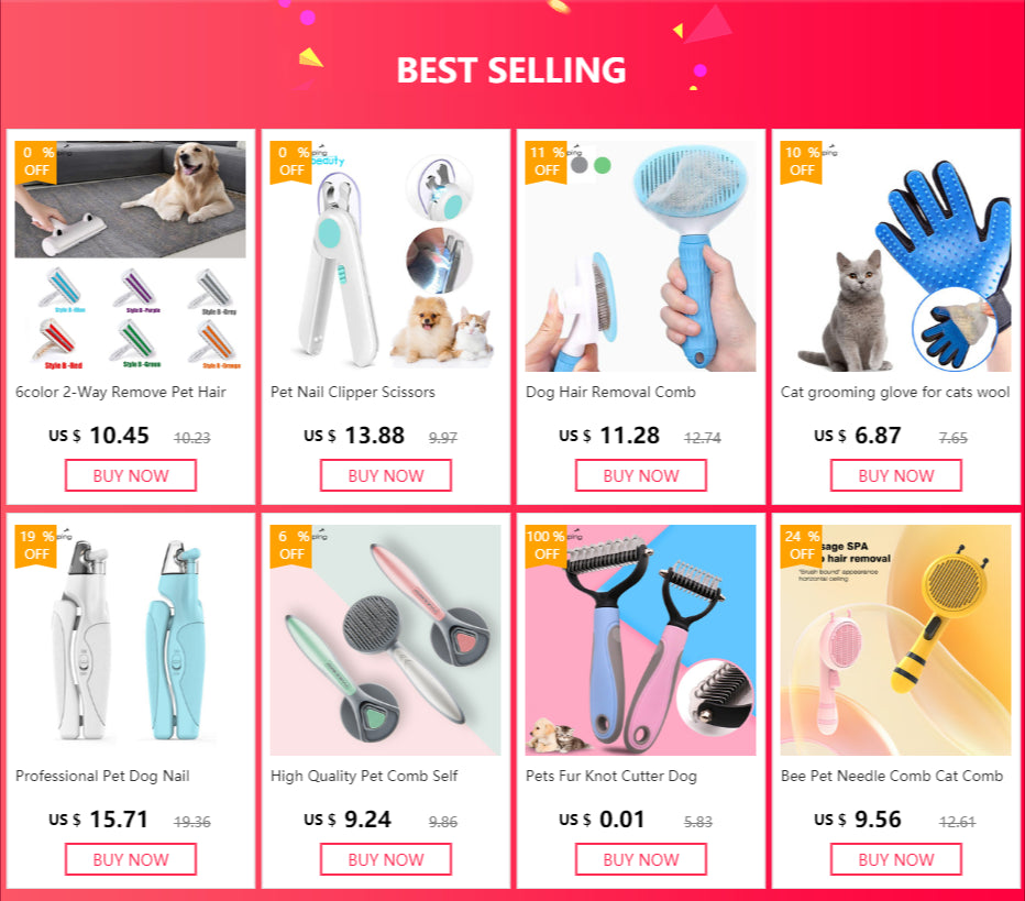 Pets Fur Knot Cutter Dog Grooming Shedding Tools Pet Cat Hair Removal Comb Brush Double sided Pet Products Suppliers