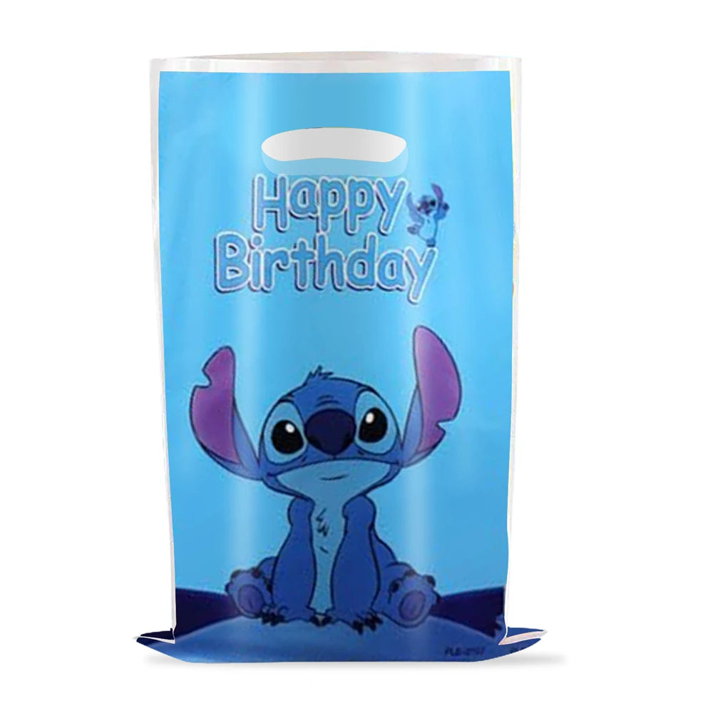 10pcs Loli Stitch Party Gift Bags Couple Stitch Candy Bags Child Party Loot Bags Boy Girl Birthday Party Favors Supplies Decor