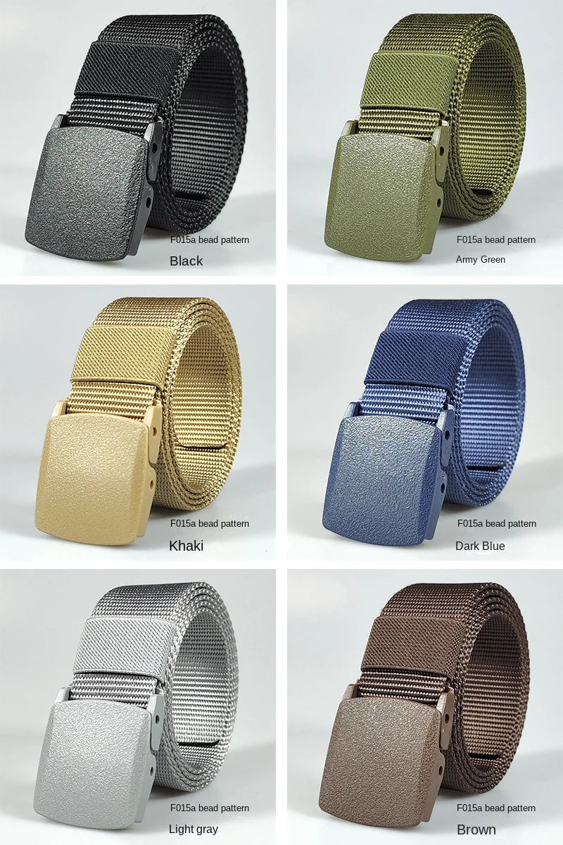 Black Green White Red Blue Men Automatic Buckle Nylon Belt Waist Canvas Belts Outdoor Strap Travel Sports Belt for Women