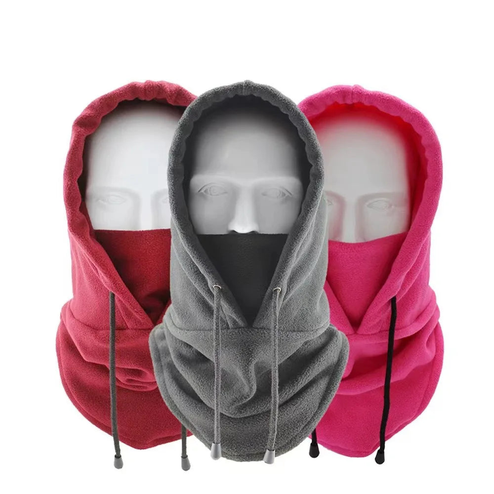 2024 New Fashion Warm Cap Winter Men Women Hat Waterproof Thermal Polar Fleece Balaclava Hat Hooded Neck Warmer Hike Cycling Cap