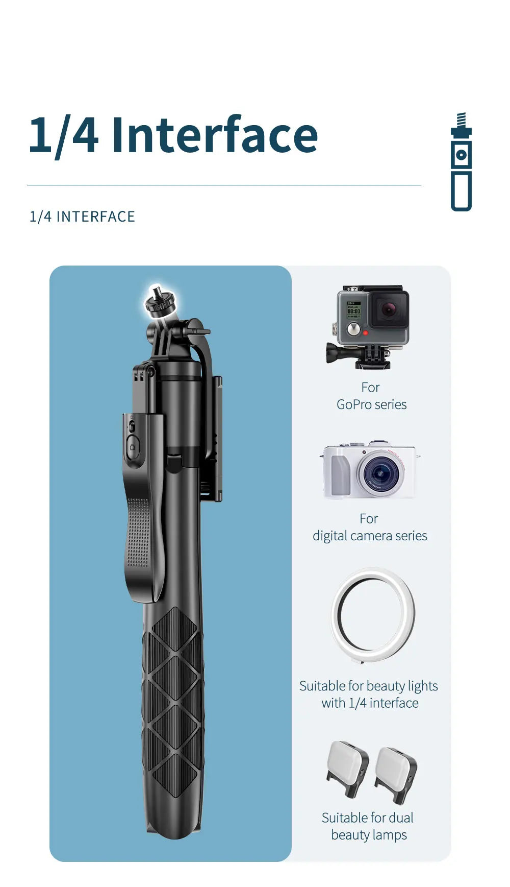 1530mm Wireless Selfie Stick Tripod Stand Foldable Monopod With Led Light For Smartphones Balance Steady Shooting Live