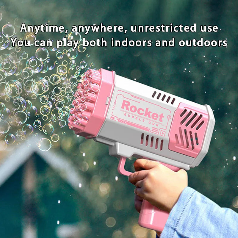 CHILDREN'S Outdoor Toy 40 Hole Bubble Machine Fully Automatic Bubble Blowing Light Outdoor Bubble Machine without Bubble Water