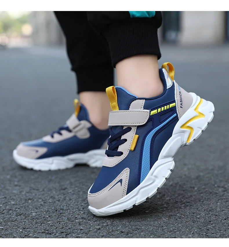 Children Boys Shoes Leather Waterproof Sports Running Kids Lightweight Boy Casual Fashion Sneakers Outdoor School Students Shoes
