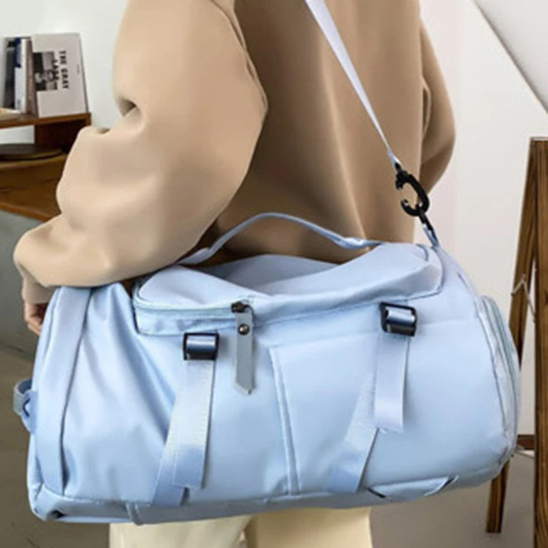 Women Large Travel Backpacks Waterproof Stylish Casual Daypack Bags with Luggage Strap Backpack Ladies Sports Yoga Luggage Bags