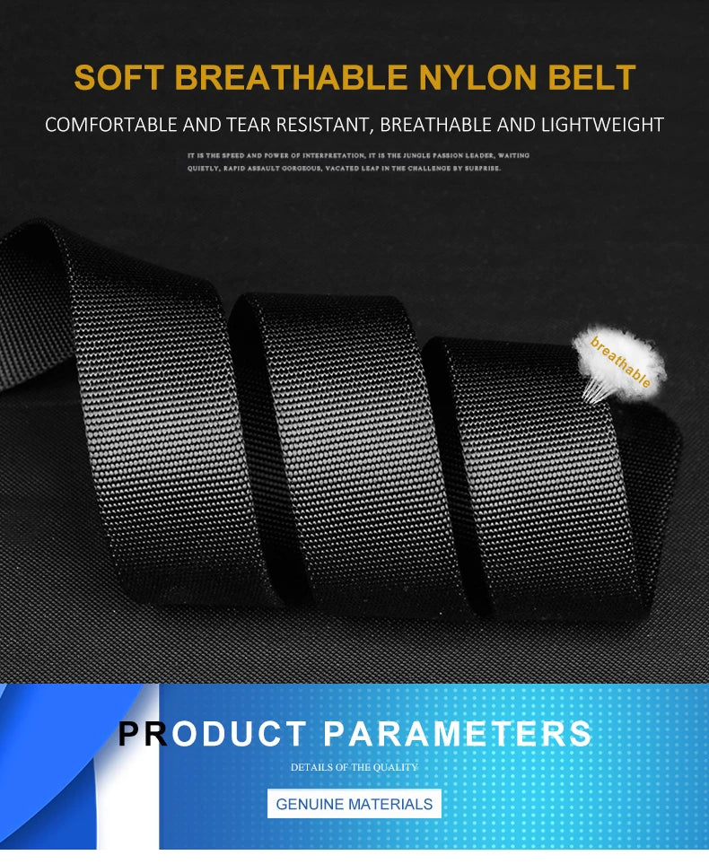 Genuine Tactical Belt Quick Release Outdoor Military Belt Soft Real Nylon Sports Accessories Men And Women Black Belt