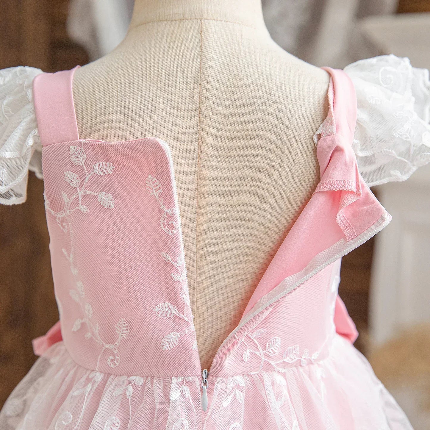 Toddler Baby Girl Dress Newborn Infant Baptism Birthday Dress Butterfly Tutu Princess Dress Baby Girls Wedding Party Gown 1-5Yrs