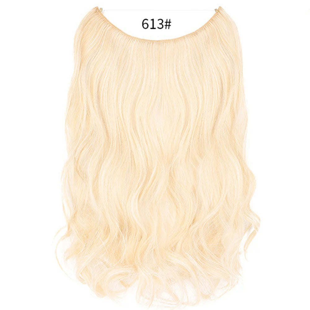 No Clip Synthetic Wave Hair Extensions Invisible Curly wig Accessorie Hairpieces Heat Resistant Long Hair For Women Hairextens