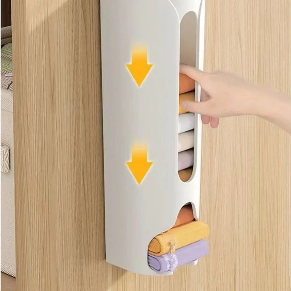 Wall-Mounted Underwear Storage Box Self Adhesive Panties Socks Organizer Dustproof Garbage Bag Dispenser Large Capacity