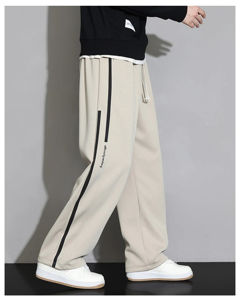 2024 New Sweatpants Men Baggy Joggers Wide Leg Pants Neutral Breathable Loose Outdoor Trousers Fashion Design Jogging Pants