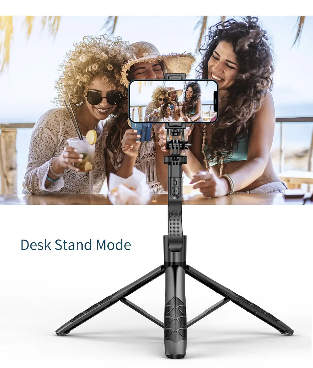 1530mm Wireless Selfie Stick Tripod Stand Foldable Monopod With Led Light For Smartphones Balance Steady Shooting Live