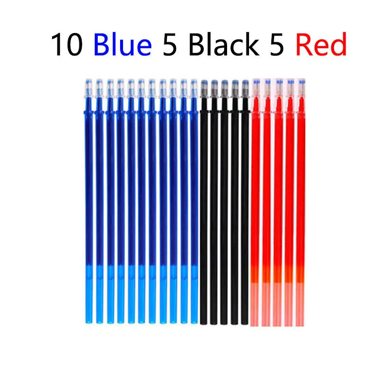 Erasable Gel Pen Set Ballpoint Pens Rod 0.5mm Refills Muti-Colors ink Washable Handle Stationery School Office Writing Supplies
