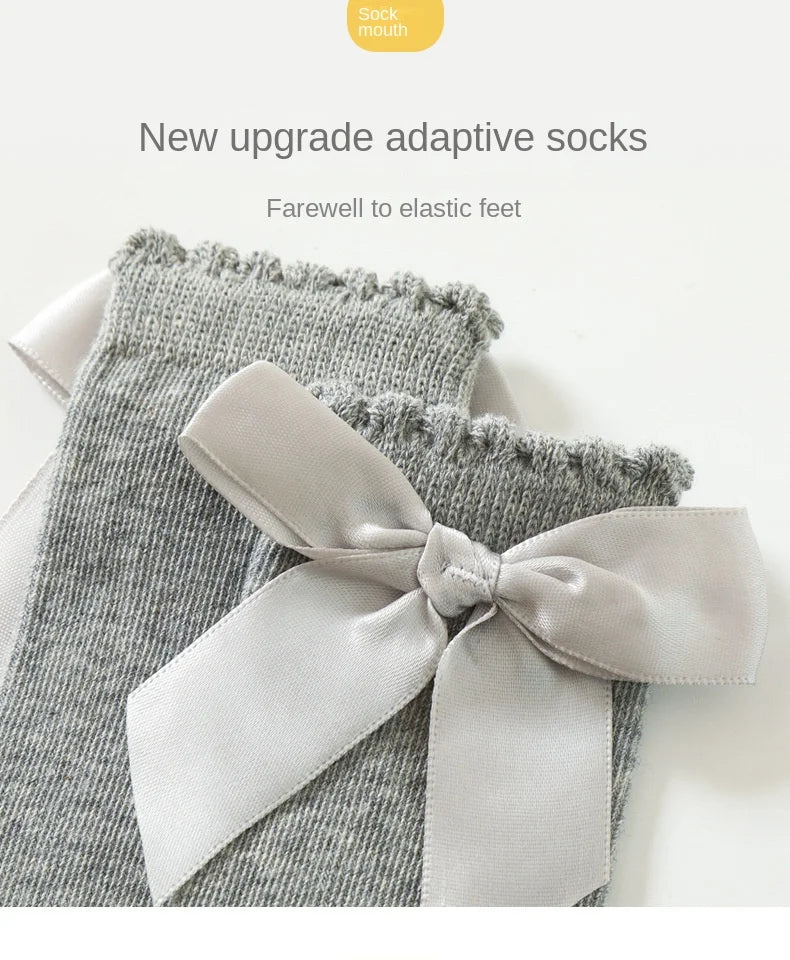 Baby Socks Big Bow Girls Student Princess Socks Children Kids Boys Cotton Toddler Stockings Infant Accessories Newborn Clothes