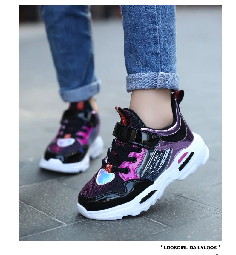 Cute Girls Sneaker Platform Children Shoes Fashion Luxury Autumn Kids Casual Sneaker Sports Tennis Girl Shoes 4 To 13 Years