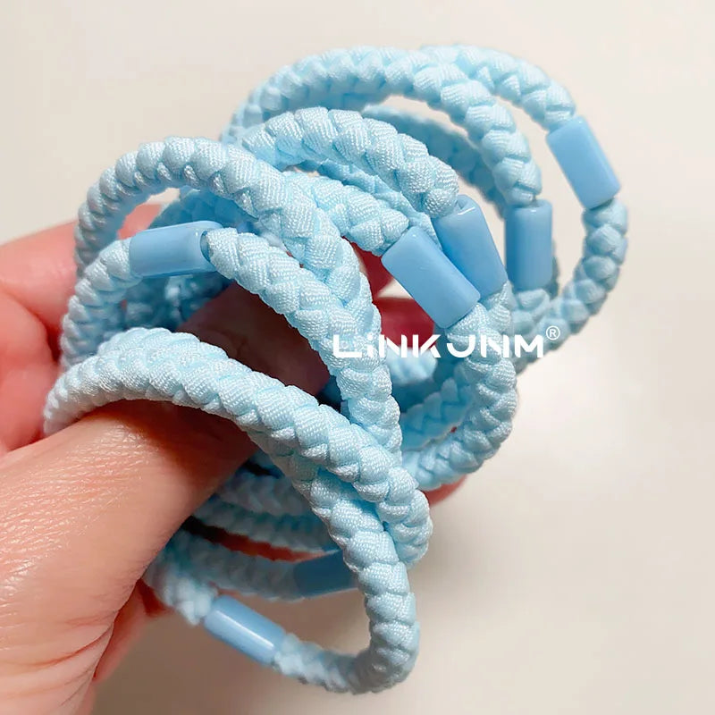 10Pcs Women Diy Elastic Hair Rubber Bands Girls Braided Hair Scrunchies/Tie/Gum/Ponytail Holders Birthday Gift Accessories
