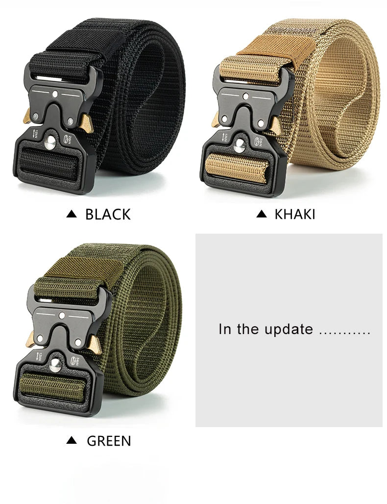 Genuine Tactical Belt Quick Release Outdoor Military Belt Soft Real Nylon Sports Accessories Men And Women Black Belt