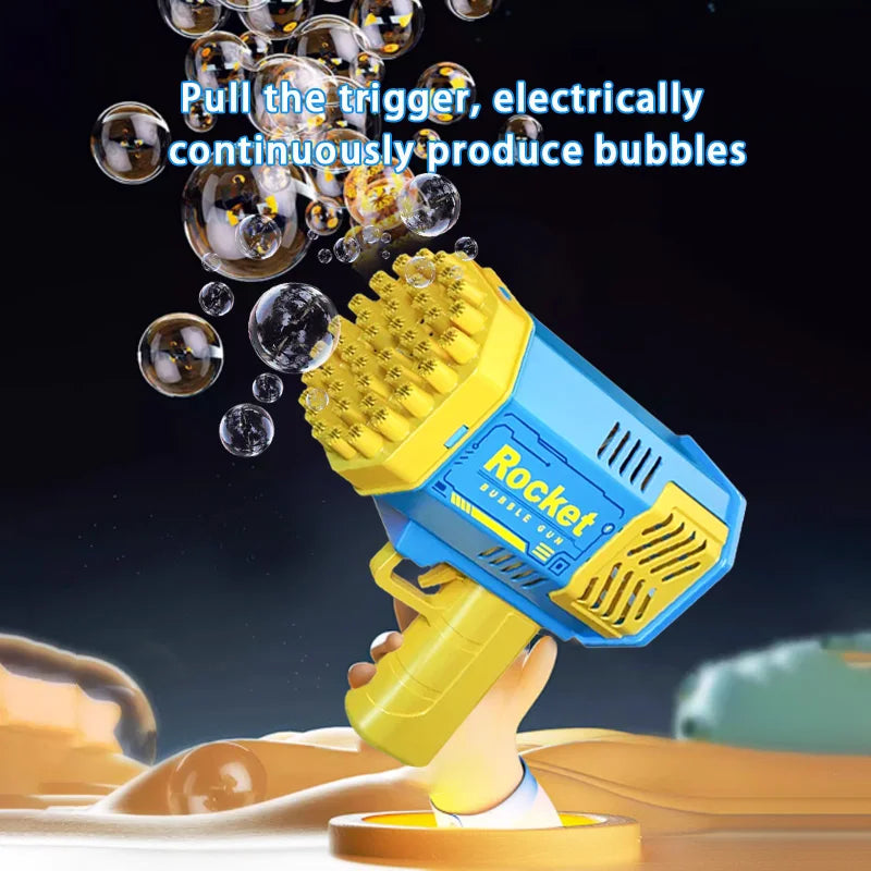 CHILDREN'S Outdoor Toy 40 Hole Bubble Machine Fully Automatic Bubble Blowing Light Outdoor Bubble Machine without Bubble Water