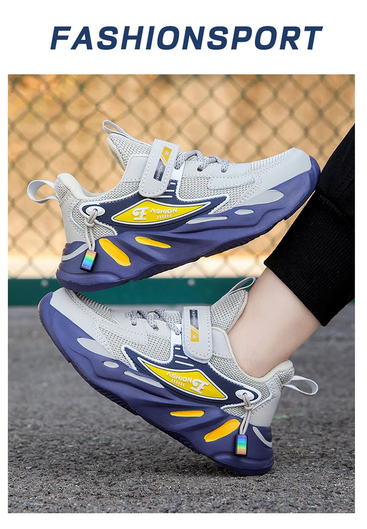Children Boys Mesh Sports Running Shoes Breathable Non-slip For Girls Casual Running Walking Kid's Sneakers