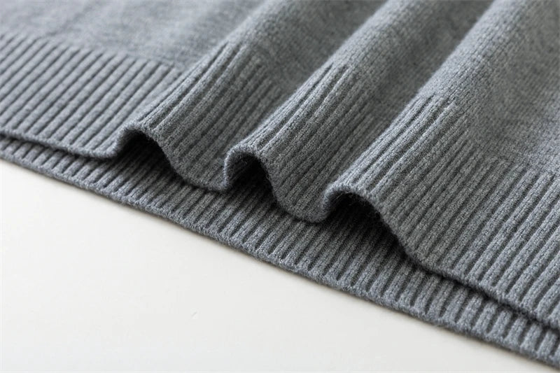 6 Colour Men's High Neck Long Sleeved Solid Color Sweater Soft Warm and Comfortable Top with a Base