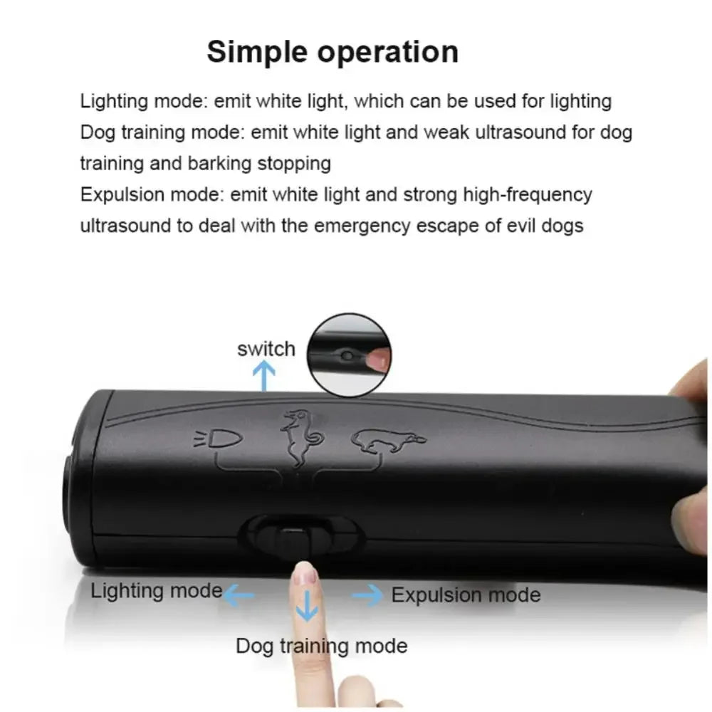 Double Ultrasonic Pet Dog Repeller Anti Barking Stop Bark Training Device High Power Dog Training Repellents Without Battery Pet
