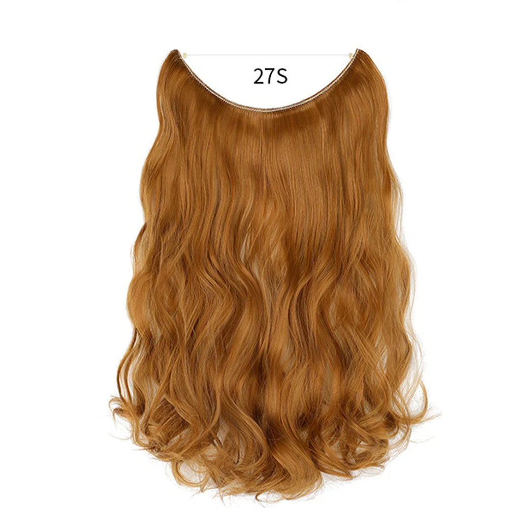 No Clip Synthetic Wave Hair Extensions Invisible Curly wig Accessorie Hairpieces Heat Resistant Long Hair For Women Hairextens