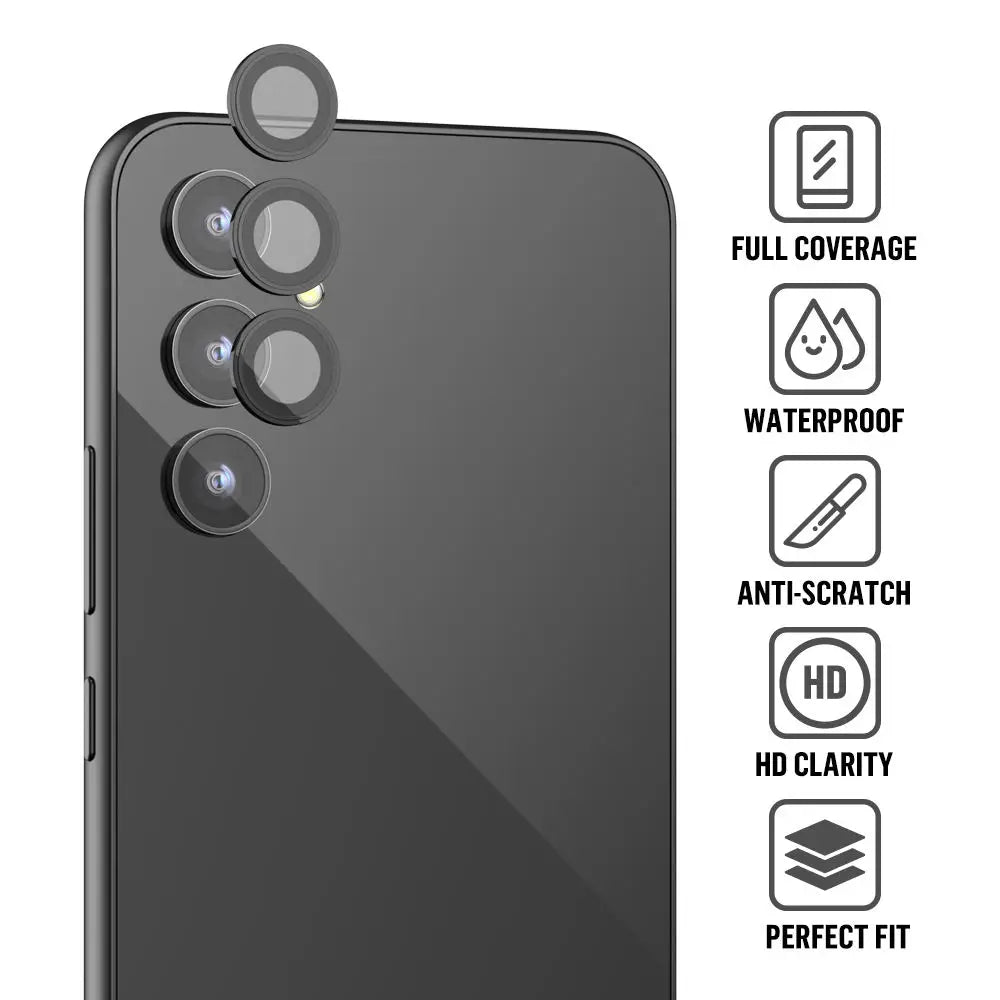 Camera Lens Protector Glass for Samsung A54 A24 A14 A34 5G Full Cover Lens Metal Protector Ring for Galaxy A55 A35 A15 A05 A05S