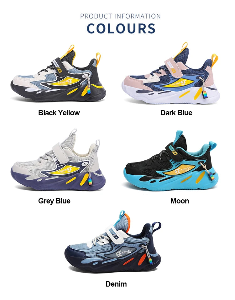 Children Boys Mesh Sports Running Shoes Breathable Non-slip For Girls Casual Running Walking Kid's Sneakers