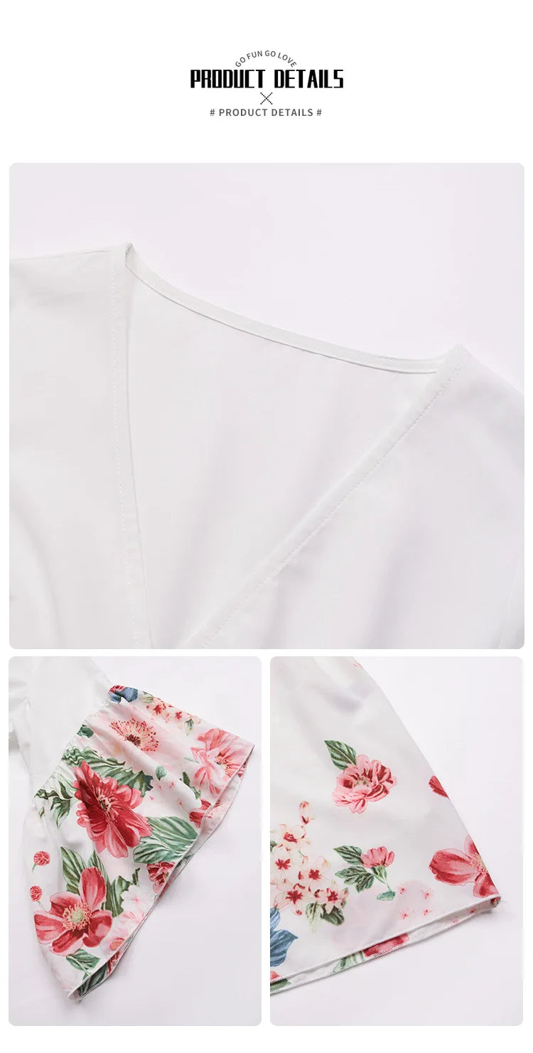 New Summer Women's Ethnic Style Five Sleeve Printed Dress