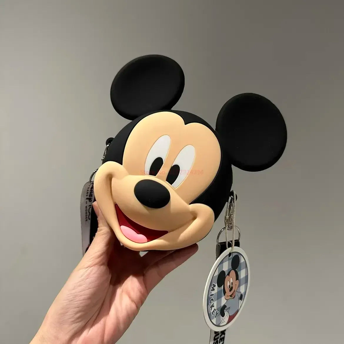 Original Disney Anime Kawaii Minnie Mickey Mouse Silicone One Shoulder Bag Leisure Fashion Zero Purse Birthday Gift For Girl