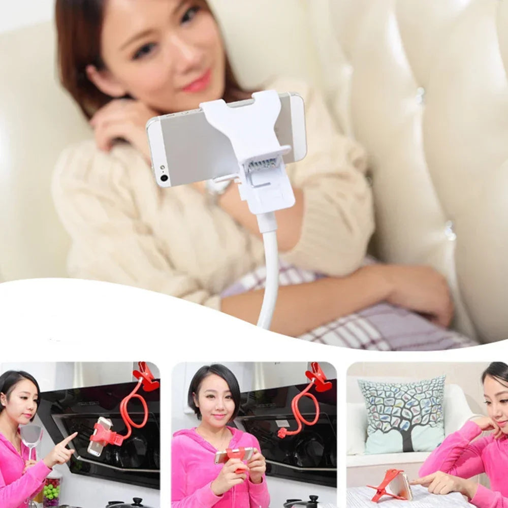Mobile Phone Holder Flexible Adjustable Cellphone Holder Clip Support Telephone Home Bed Desktop Mount Bracket Smartphone Stand