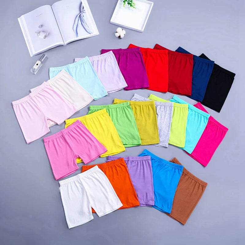 6Pcs/Set Candy Color Cotton Girls Short Safety Pants Kids Underwear Leggings Children Summer Cute Shorts Underpants for 2-10Y