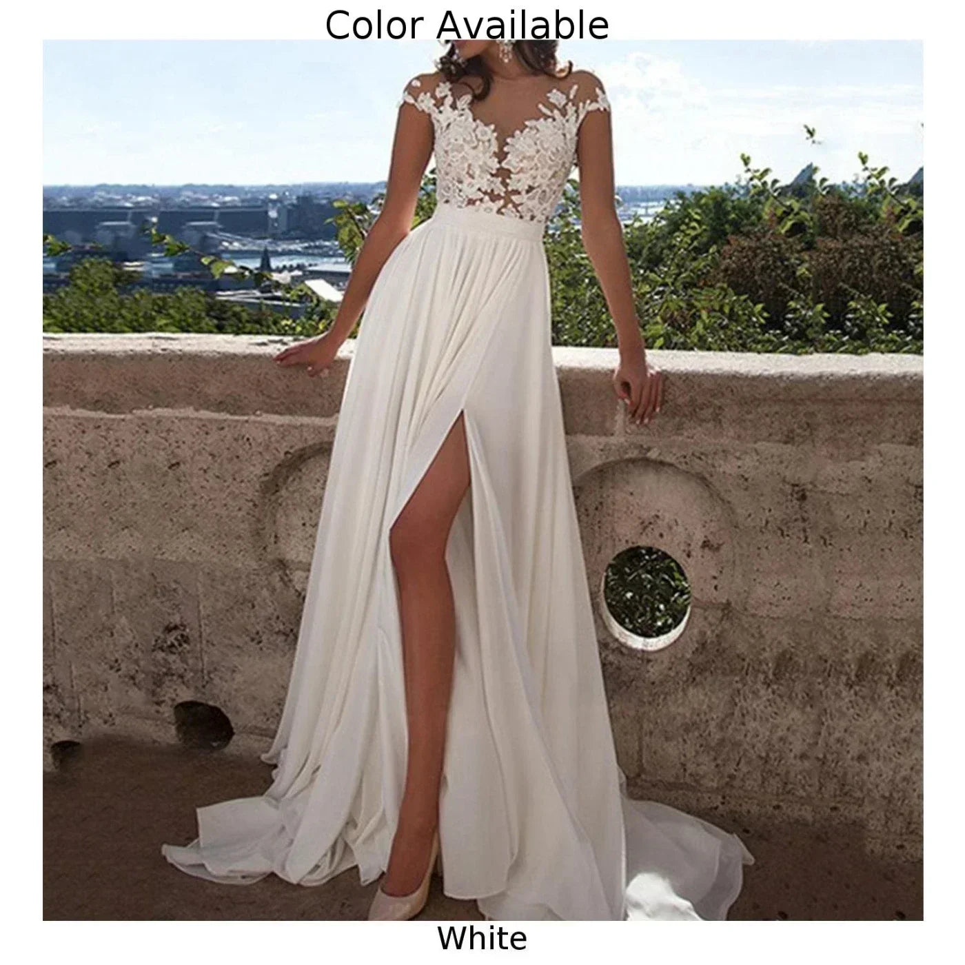 Fashionable Hot Sale Womens Dress Skirt Polyester Sleeveless Slight Strech Solid Color Chiffon Dress Crew-Neck