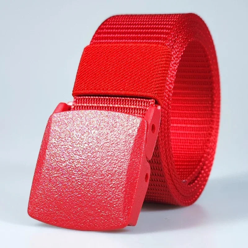 Black Green White Red Blue Men Automatic Buckle Nylon Belt Waist Canvas Belts Outdoor Strap Travel Sports Belt for Women
