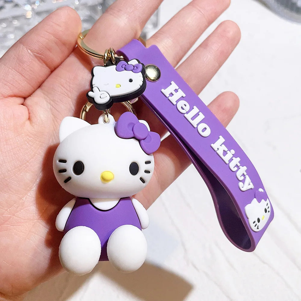 Super Mario Bros Game Stitch Disney Keychain wonder Action Figure Toy PVC Silicone Pendant Car Cartoon Bag Pendant Jewelry Gifts