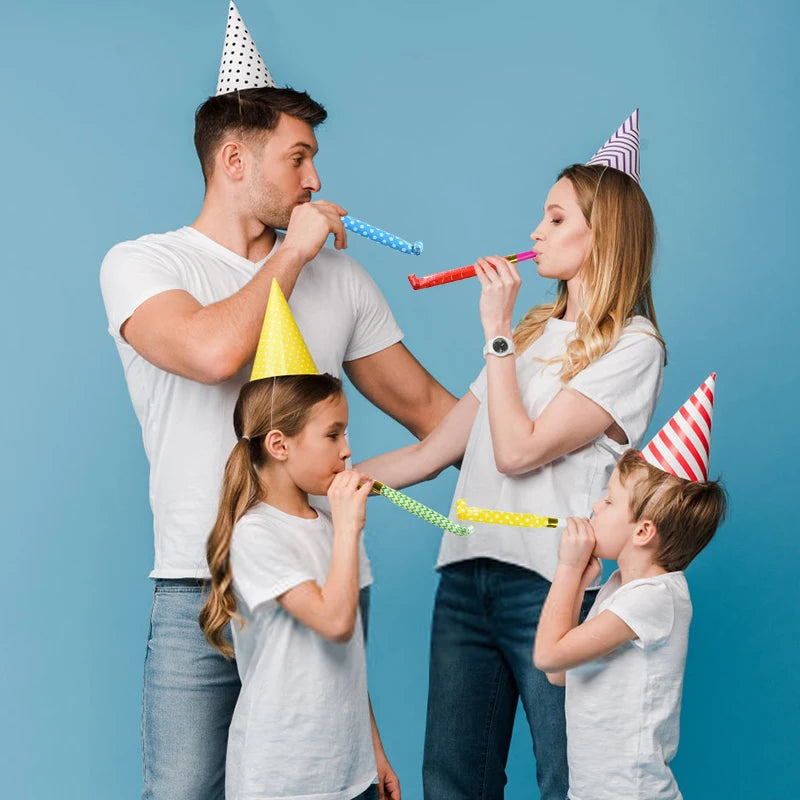 20/50Pcs Party Blowout Whistles Kids Birthday Party Favors Cheer Props Pinata Filler Wedding Gift Christmas New Year Noise Maker