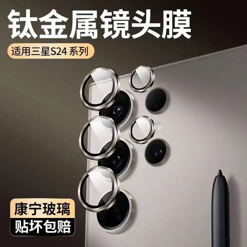 For Samsung S24 Ultra Metal Camera Protector Case Tempered Glass Lens Ring For Samsung Galaxy S24 Plus Ultra S24Ultra Lens Film