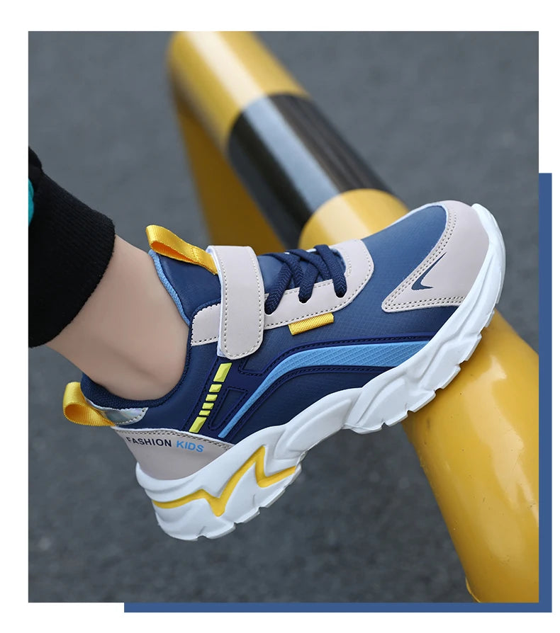 Children Boys Shoes Leather Waterproof Sports Running Kids Lightweight Boy Casual Fashion Sneakers Outdoor School Students Shoes