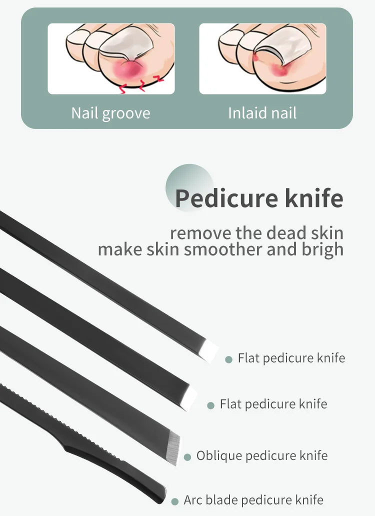 Manicure Set Pedicure Nail Clippers Set 7/32pcs Professional Grooming Tools Including Facial Fingernails and Toenails Nail Care