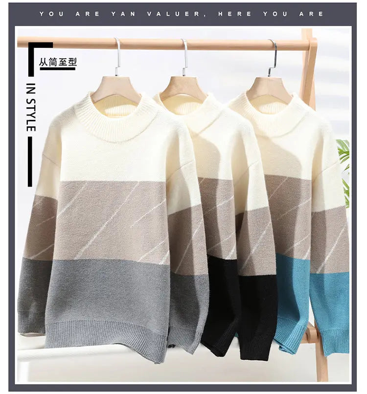 Autumn/Winter New Men's High-Quality Fashion Trend Sweater Men Casual Comfortable Warm Sweaters men Three colors available
