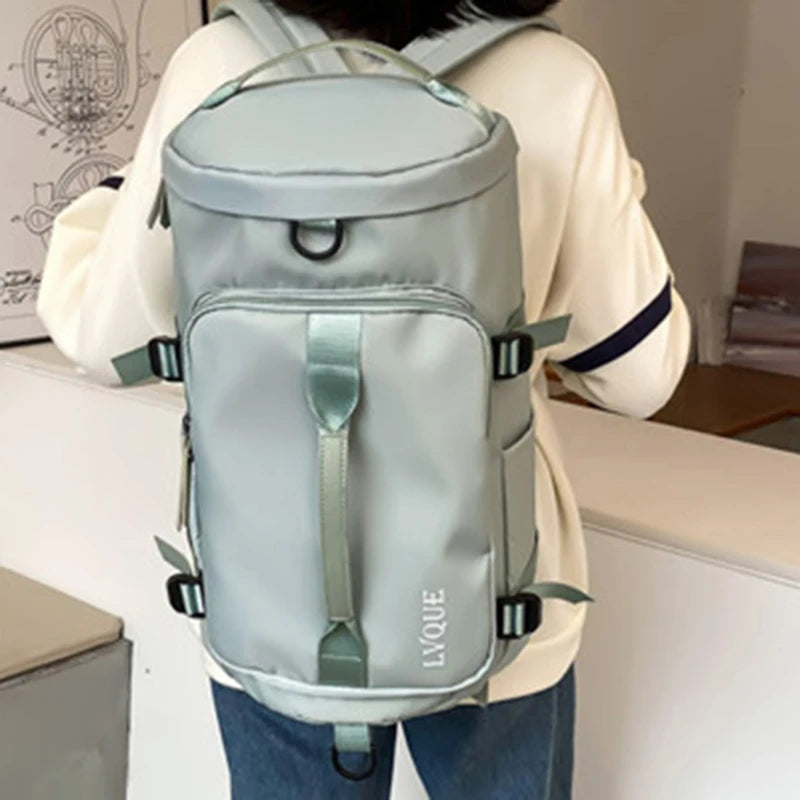 Women Large Travel Backpacks Waterproof Stylish Casual Daypack Bags with Luggage Strap Backpack Ladies Sports Yoga Luggage Bags