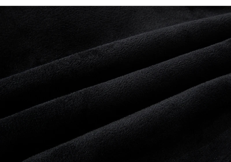 Autumn and winter new style men's casual knitted turtleneck sweater plus fleece close-fitting high-quality square collar jacket