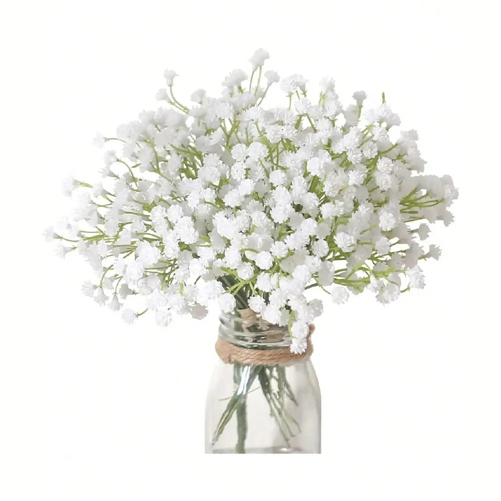 30pcs Artificial Baby's Breath Flowers Real Touch Gypsophila Suitable For Wedding Bride Engagement Home Ornament Room Decoration